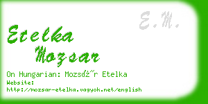 etelka mozsar business card
